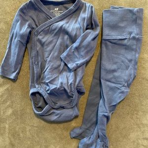 H&M organic cotton pajama set 2-4 months